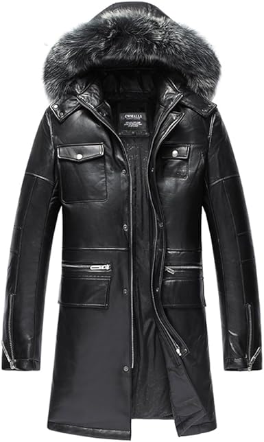 mens leather jacket with fur trim
