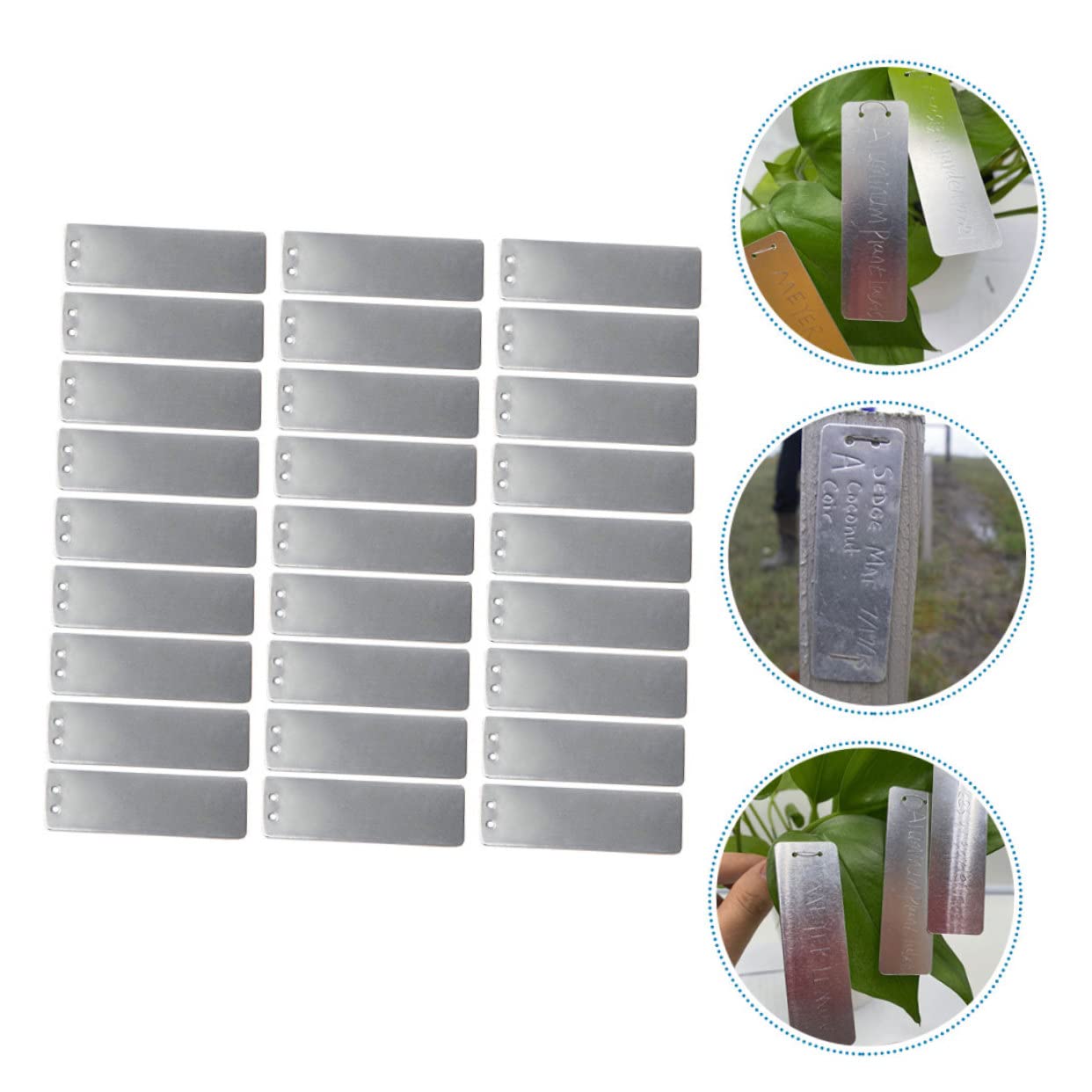 SUPVOX 500ensembles Étiquettes Métalliques Pour Plantes De Étiquettes Aluminium Étanches Pour Identification De Et Jardin