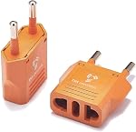 United States to Indonesia/Bali Travel Power Adapter to Connect North American Electrical Plugs to Indonesian Outlets for Cell Phones, Tablets, eReaders, and More (6-Pack, Black)