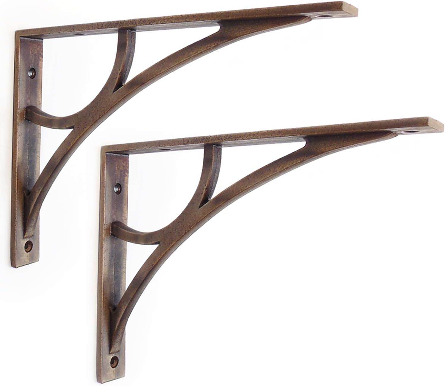 A Pair of Jones & Grey Antique Brass Effect Vintage Industrial Arch