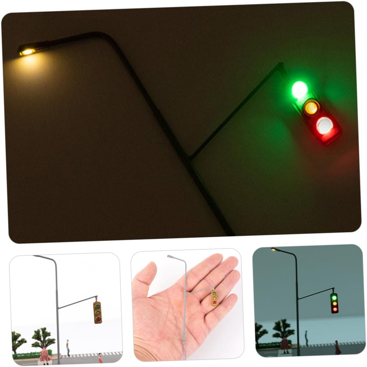 jojofuny Miniature Traffic Light Train Accessory Railroad Light for Scenery Compact Table Lamp Unique Decor