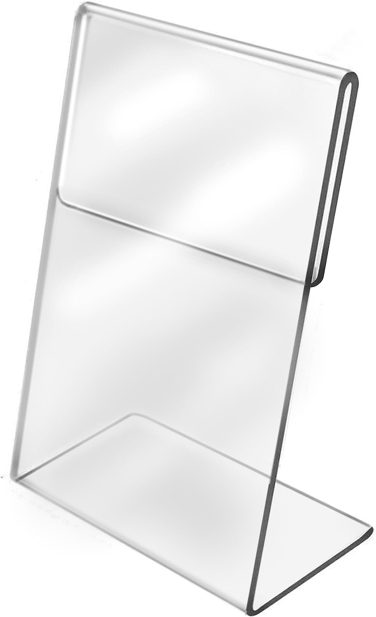 Shuban Acrylic QR Bar Code Display Stand, Paper Stand, Perfect for Restaurants, Promotions, Photo Frames for BHIM, PHONEPE, Google Pay Stand 4" X 6" (A6)