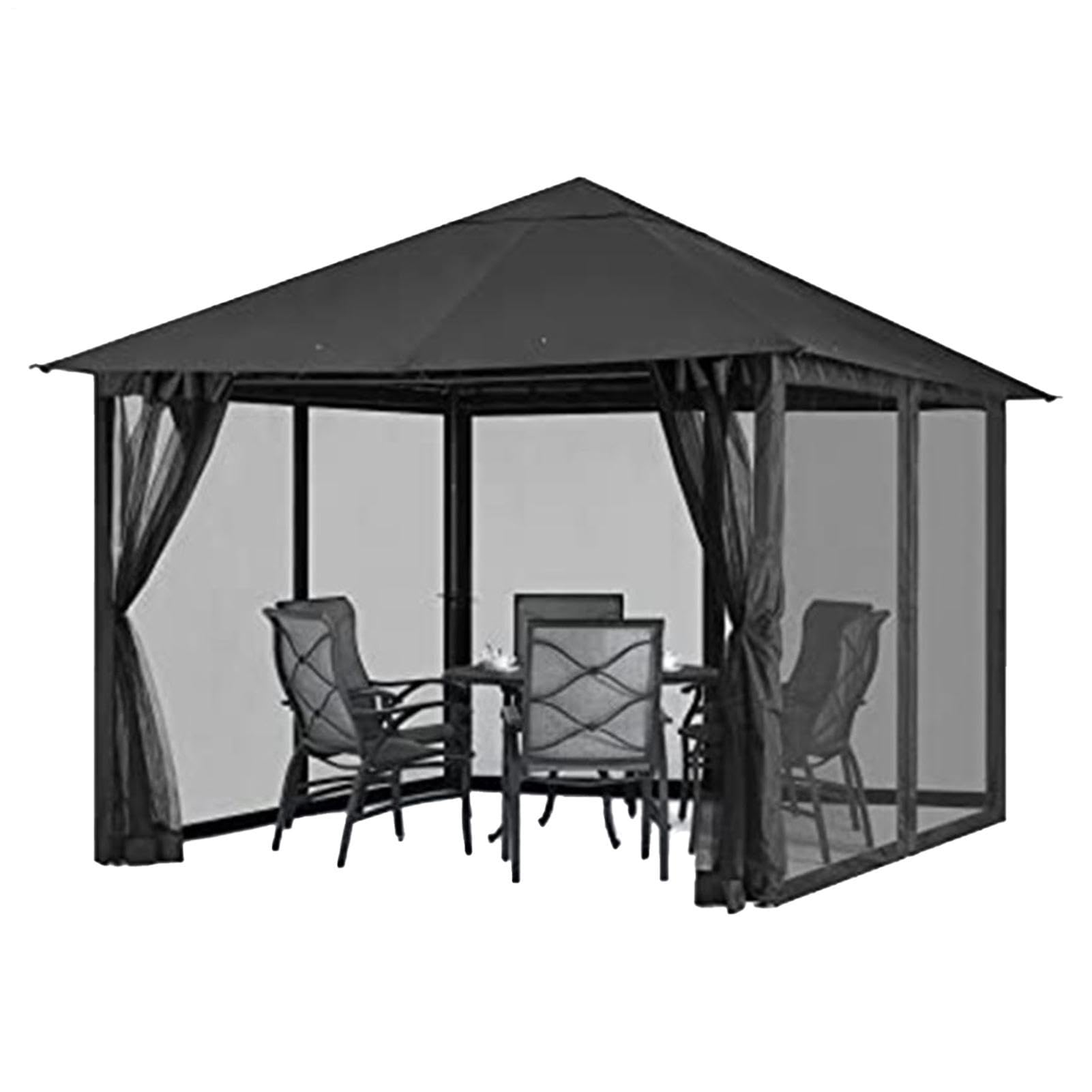 Zanzariera Patio Copertura Grande 3,66x3,66 m Pieghevole Portatile | Zanzariera per all'Aperto per Casa Camera da Interno Quotidiano Viaggio Esterno Giardino all'Aperto
