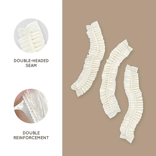 Miniatura 6 de Ecoed 40 gorros de ducha desechables transparentes, gorro de plástico grueso para tratamiento capilar impermeable, spa, hotel, salón de belleza y