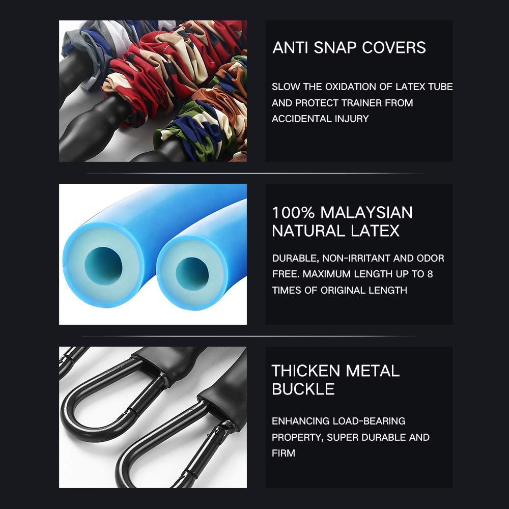 INNSTAR - Bandas de Resistencia, Accesorios de Bandas de Ejercicio, Asas de Fitness, Barra de Entrenamiento para Gimnasio en casa, Entrenamiento de Cuerpo Completo