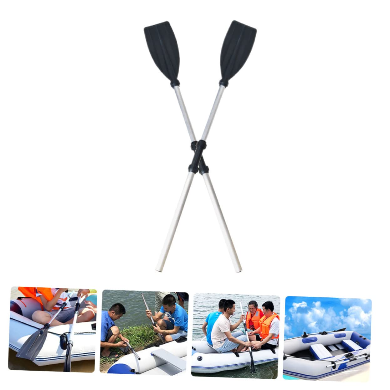 BESTonZON 2stücke Kajakpaddel Mit Aluminium-Schaft Schwimmpaddel Für Boote Verstellbare Leicht Und Robust Geeignet Für Kanu Und Kajak