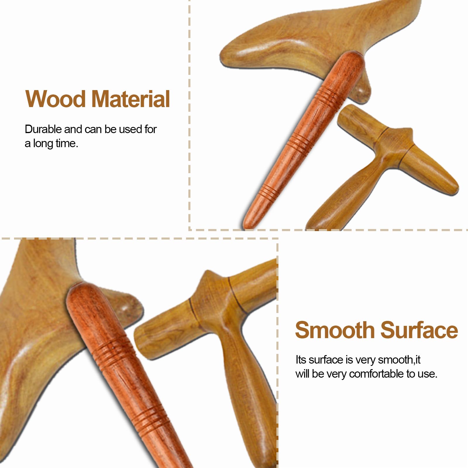 Ensemble de Cannes et Bâtons de Massage en Bois Parfumé - Outils de Réflexologie et d'Acupuncture pour Détendre, Soulager la Douleur et Améliorer la Circulation
