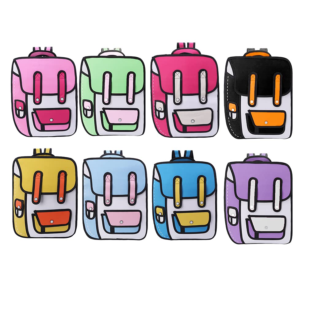 Backpack School Bag Unknows 3d Jump Style 2d Drawing From