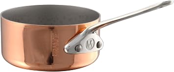 Mauviel MMinis Copper & Stainless Steel Mini Sauce Pan with Stainless Steel Handle, 0.11-Qt, Made in France