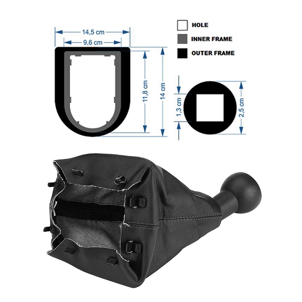 Auto Knop Cover Gear Stick Cover, Handmatige PU Lederen Gear Gaiter Shifter Boot Vervanging Boot Versnellingskoppen/schakelaccessoires