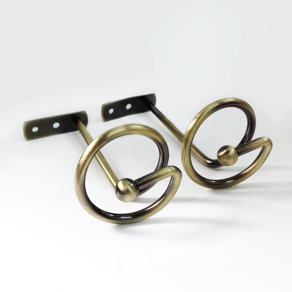 ANSNOW Gordijnbinders, 2 Stks/Set Gordijn Tieback Houder Haken Tie Backs Slaapkamer Woonkamer Gordijn Decoratie Accessoires Holdback Metalen Gordijnhaak/Gouden
