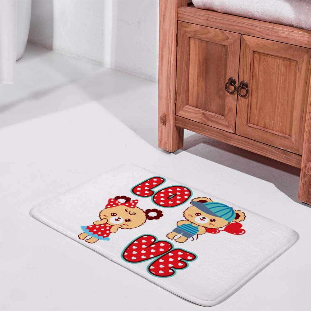 Paillasson velours corail mignon pour éviter les sols glissants
