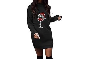 Womens Christmas Hooded Dress: Festive Holiday Cheer