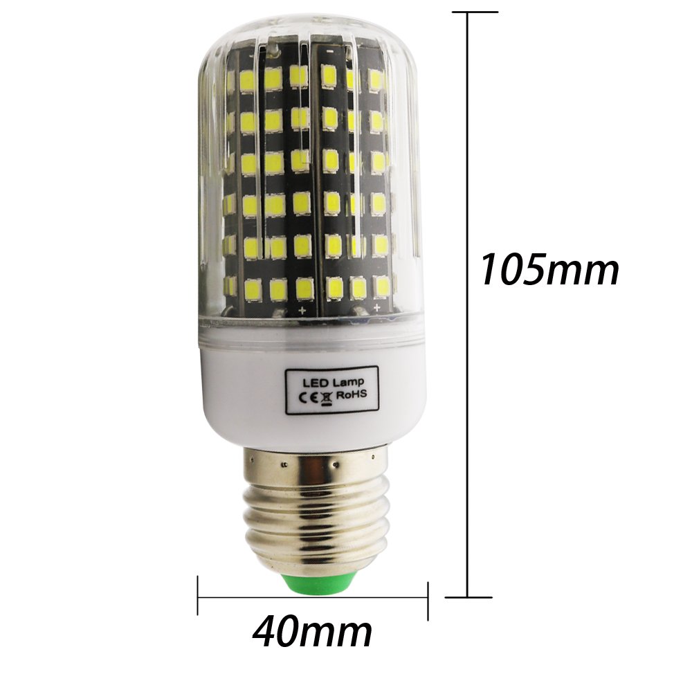 Xindaxin - Bombilla led (casquillo E27, 12 W equivalentes a 120 W, 6000 K, luz blanca fría, 20 unidades)