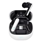GXTrust 409 Oxxie Wireless Earbuds PS5 Switch PC Mobile, Bluetooth or USB-C Receiver, Gaming Earphones with 4 ENC Noise Cancelling Microphones, 25h Battery Life, Low Latency Stereo In Ear Buds, White