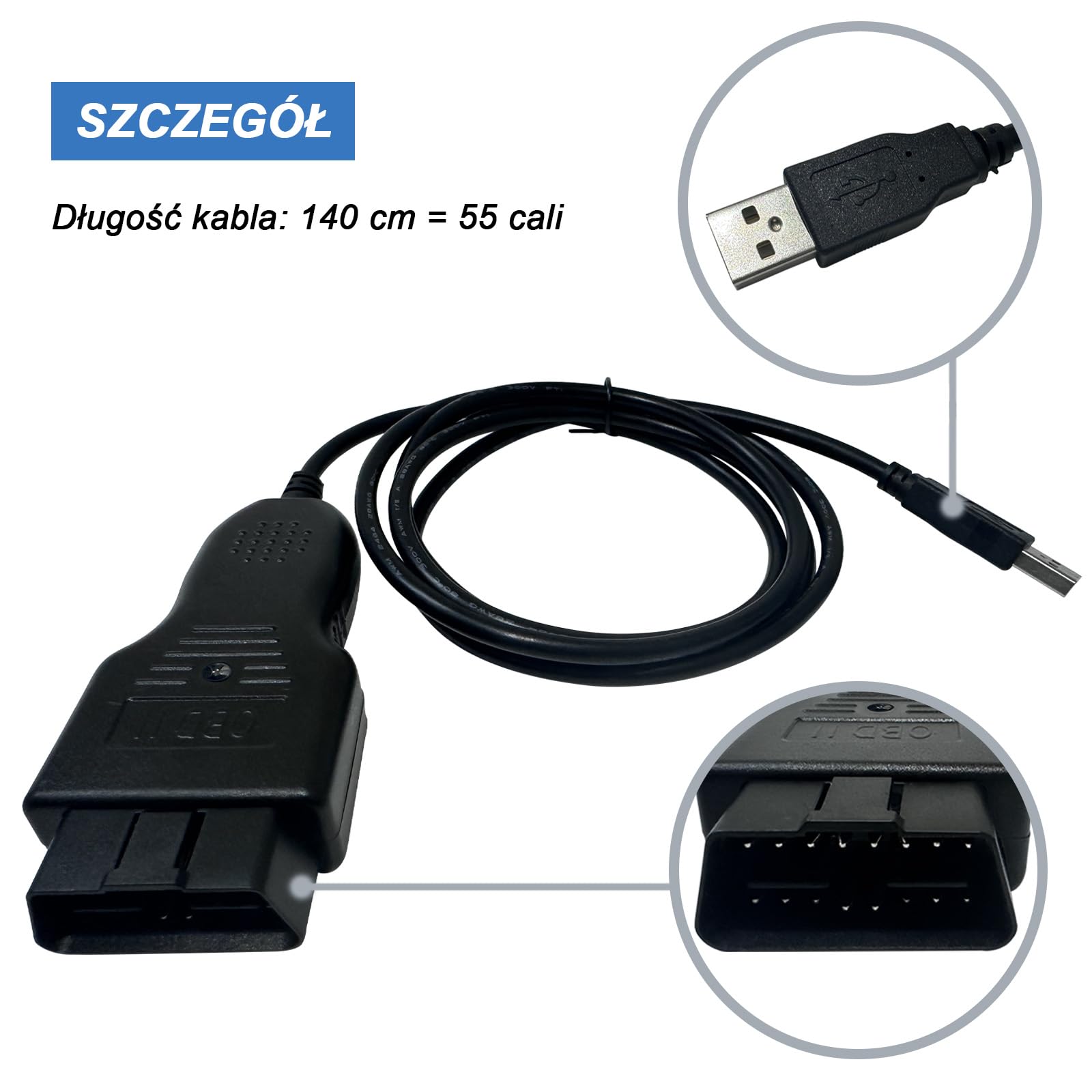 do Porsche Piwis Kabel Diagnostyczny Skaner ECU OBD2, Obsługuje Większość Modeli Porsche 911/Cayenne/Boxster z Lat 1996-2007, Współpracuje z Windows XP Oprogramowanie Durametric V3.0.15.0