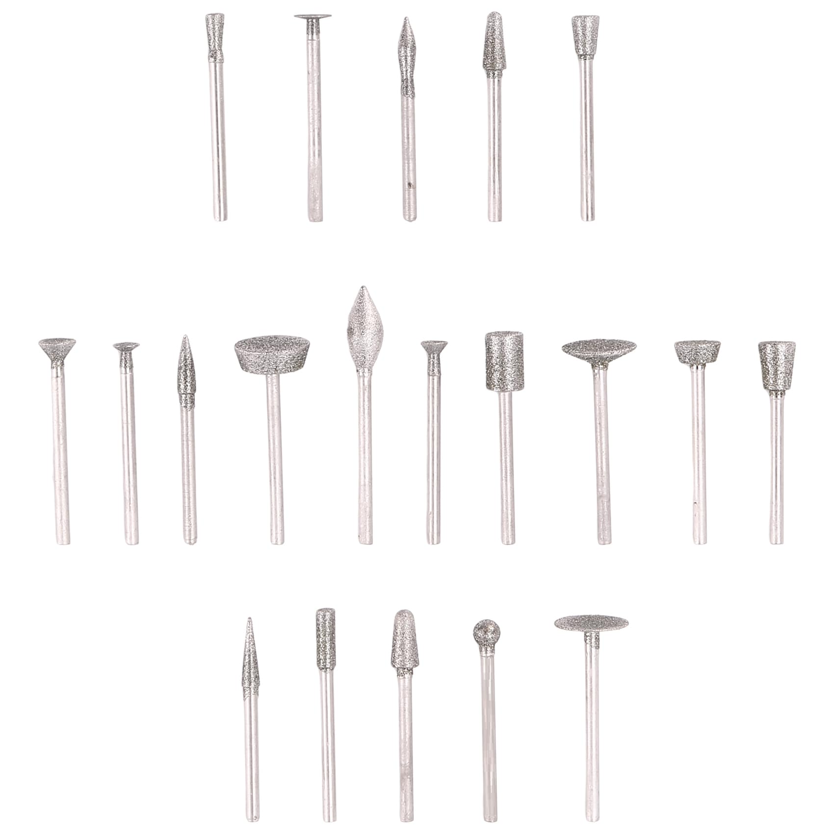 Littimoon Stone Carving Set Burr Bits,20PCS Polishing Kits Rotary Tools Accessories with 1/8 Inch Shank for Carving