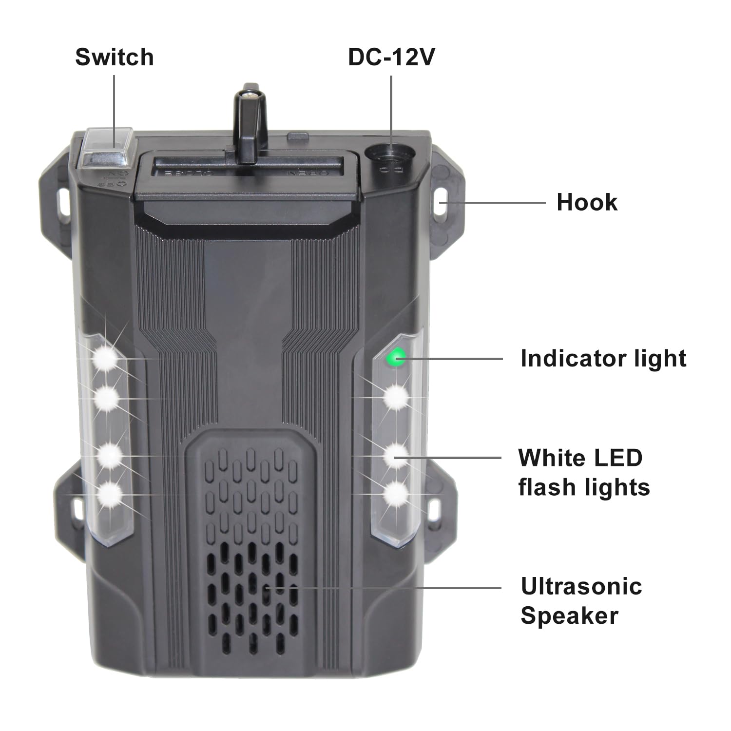 2X Repelente de martas para Coche: Ultrasonidos y Luces Intermitentes, Protección eficaz a Largo Plazo contra martas, Conexión a batería de Coche de 12V, Dispositivo automático de Repelente