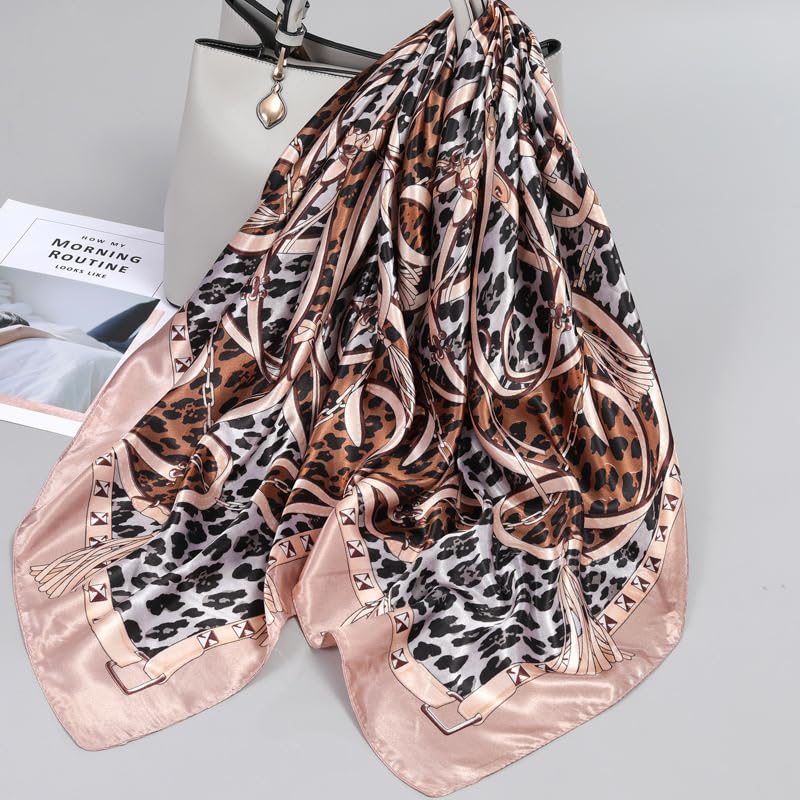 Silk Scarf for Women Lightweight Satin Hair Bandanas Head Scarves Satin Neck Wrap Headscarf 35"3