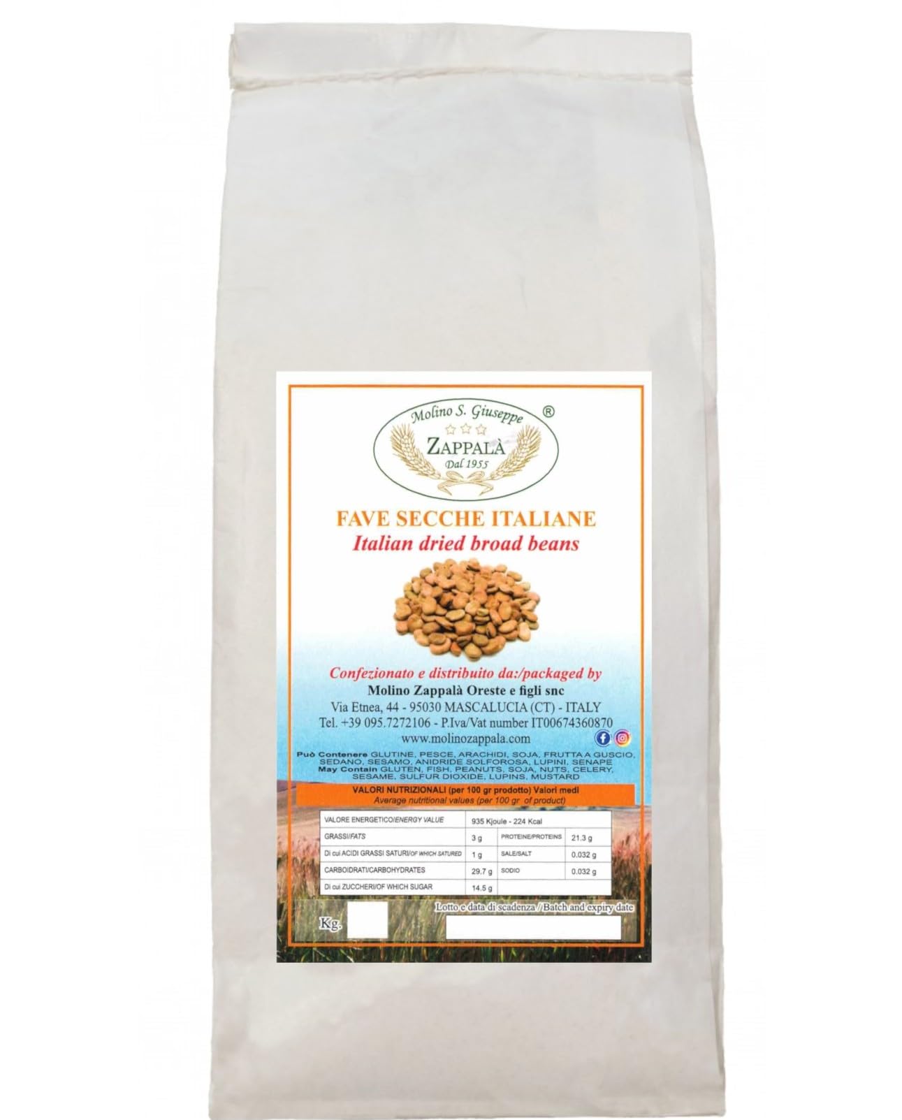 5 kG Fave secche (origine Italia)