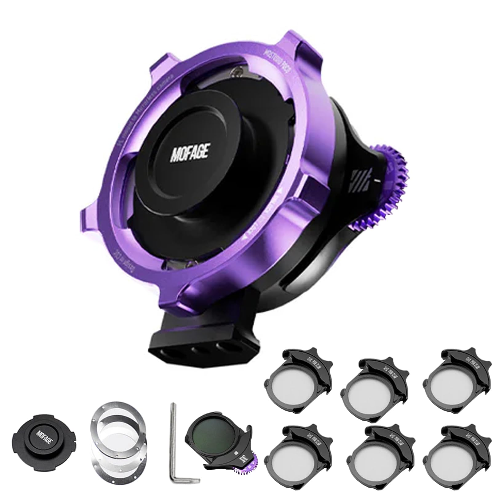 MOFAGE PL-RF Lens Adapter Ring Kit for PL to RF Mount Camera Lens Adapter, Fit All PL Lens Filter Size, Quick Change Filter