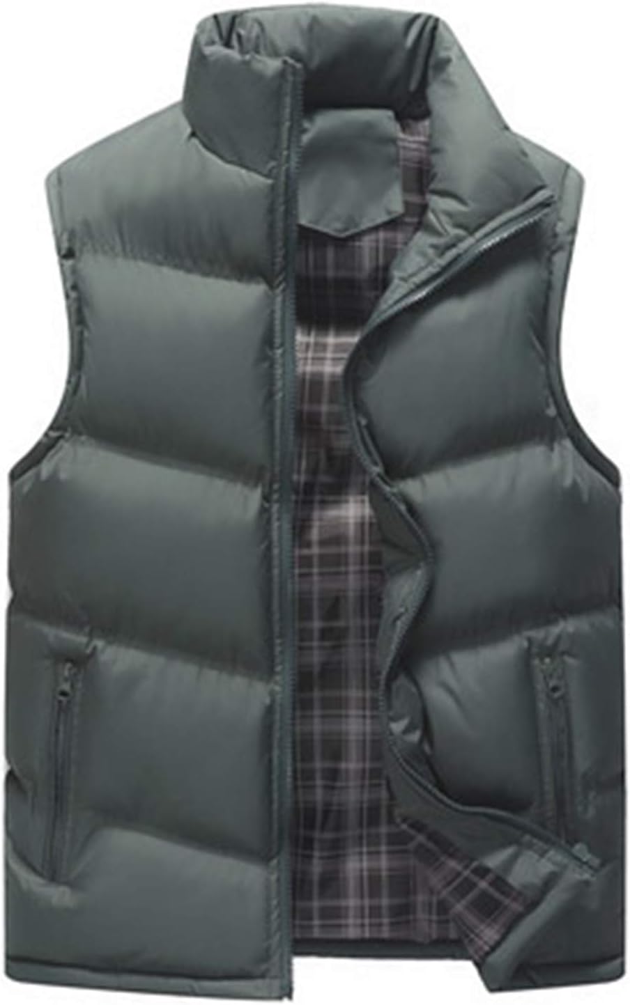 Perfues Men's Vests Sleeveless Jackets Men Coats Army Khaki Solid Casual Vest Male Waistcoats