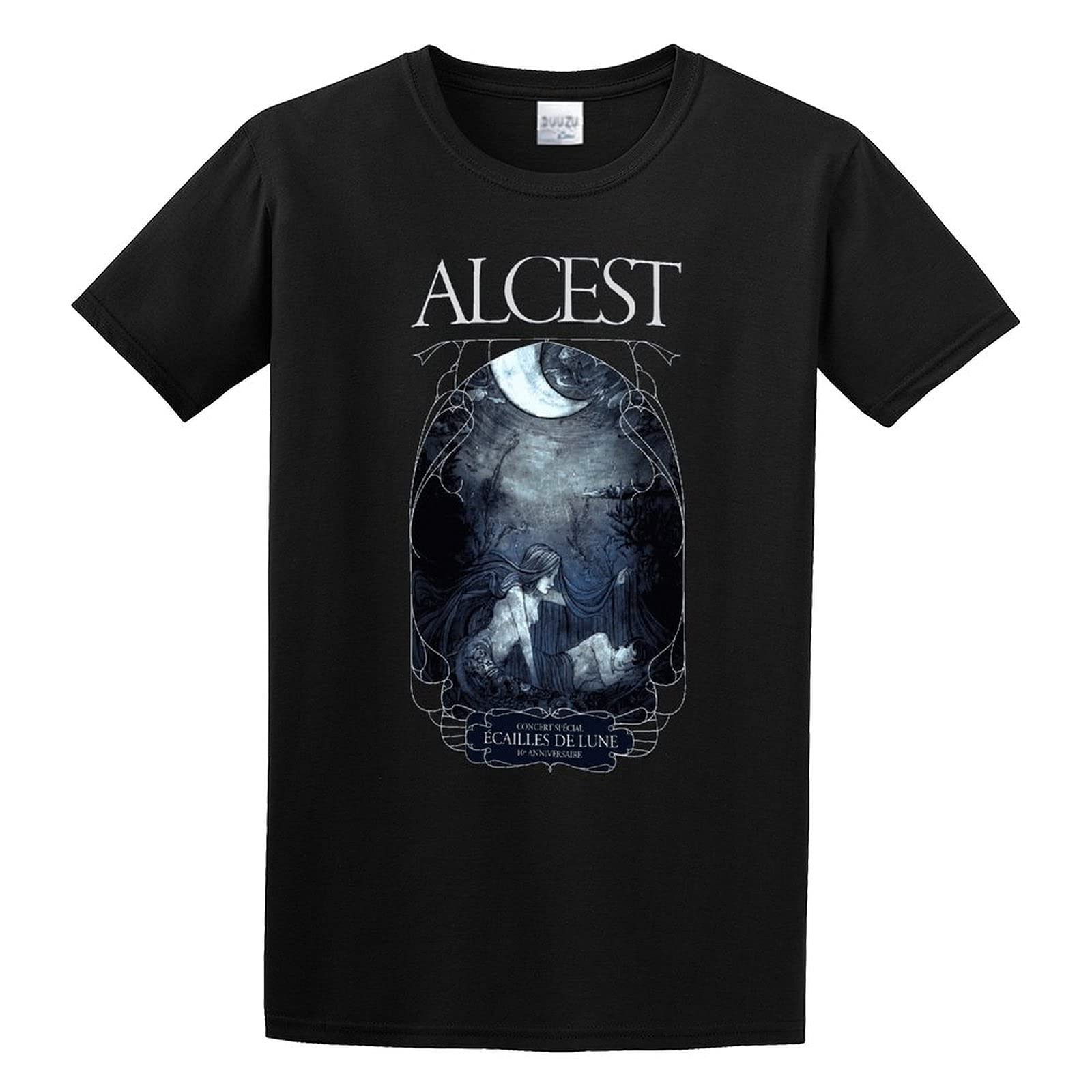 Li Ya Dental Unisex Black Alcest Écailles De Lune T-Shirt Graphic Tee Shirt L