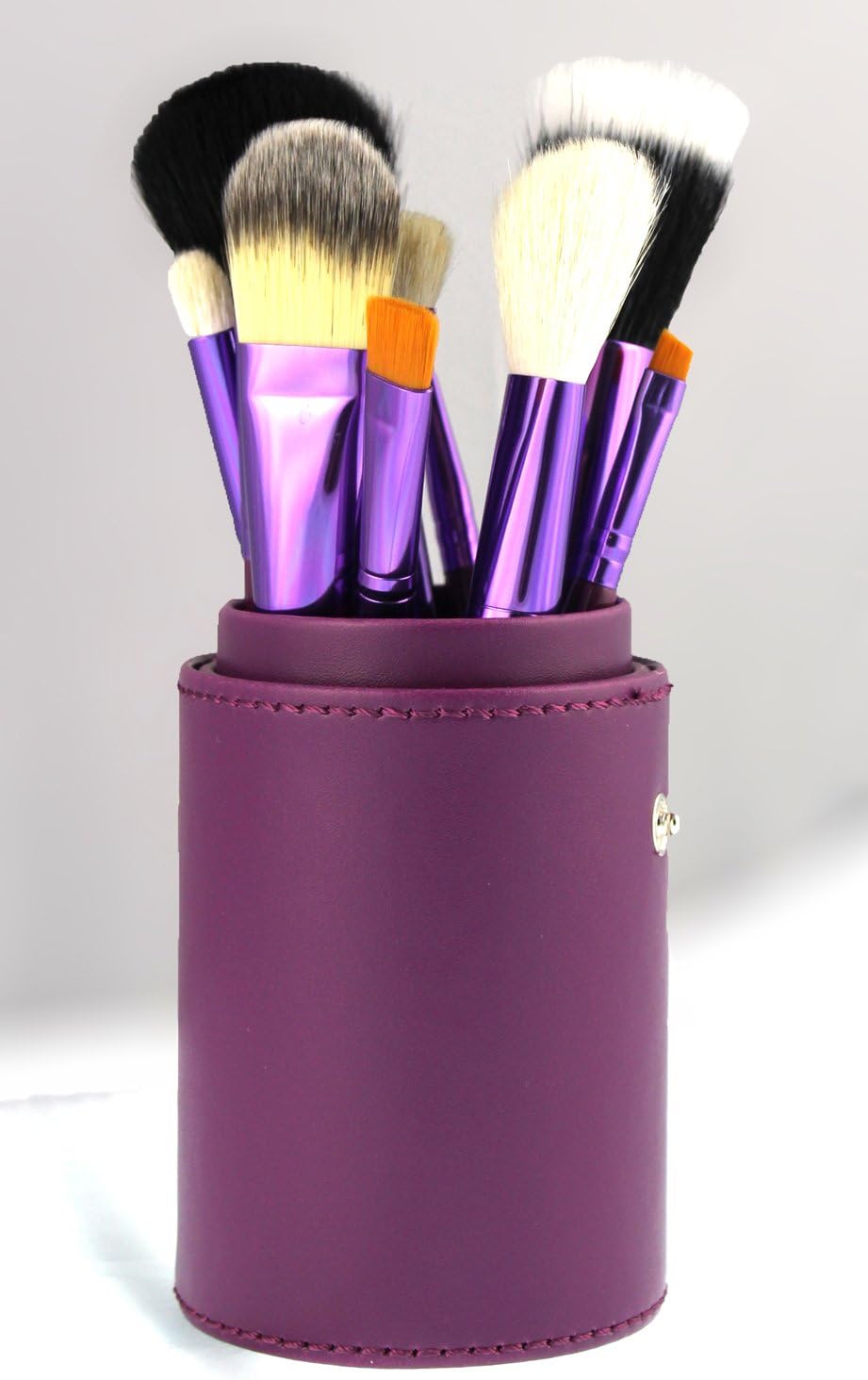 Makeup brushes - professional cosmetic brush kit with holder - the best make up beauty products for applying foundation, powder, blush, mascara & eye shadow - cheap & clean cosmetics 12 piece or! (purple)