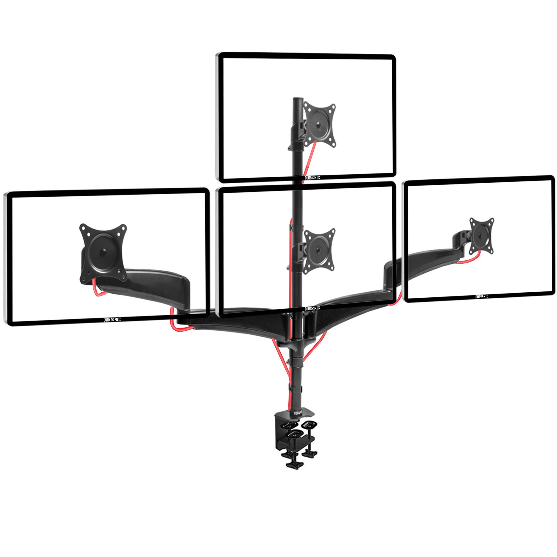 4画面　デュアル　モニター　アーム　スタンド　 SilverStone Amazon.co.jp: Duronic 四画面モニターアームスタンド DM453VX1 多画面