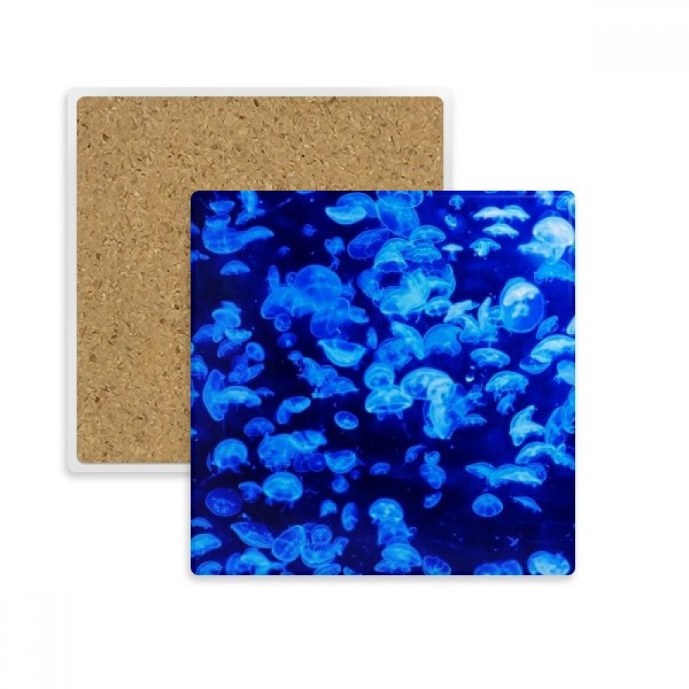 Dessous de verre absorbant bleu science ocean pour tasse mug et verre x2