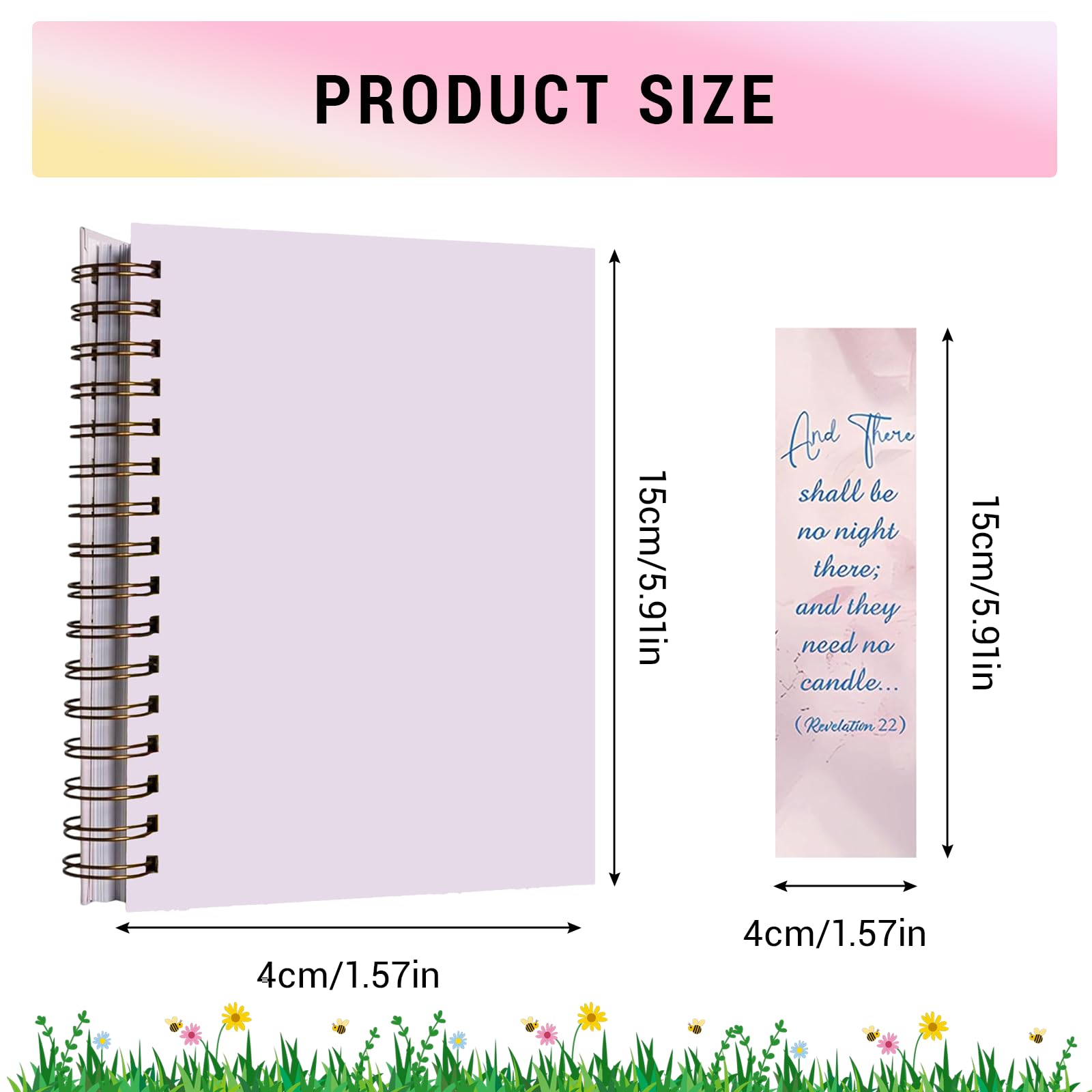 atnayo Bible Study Journal, The 52 Week Bible Study for Women Notebook and 30 Bookmarks, Pink - Image 2