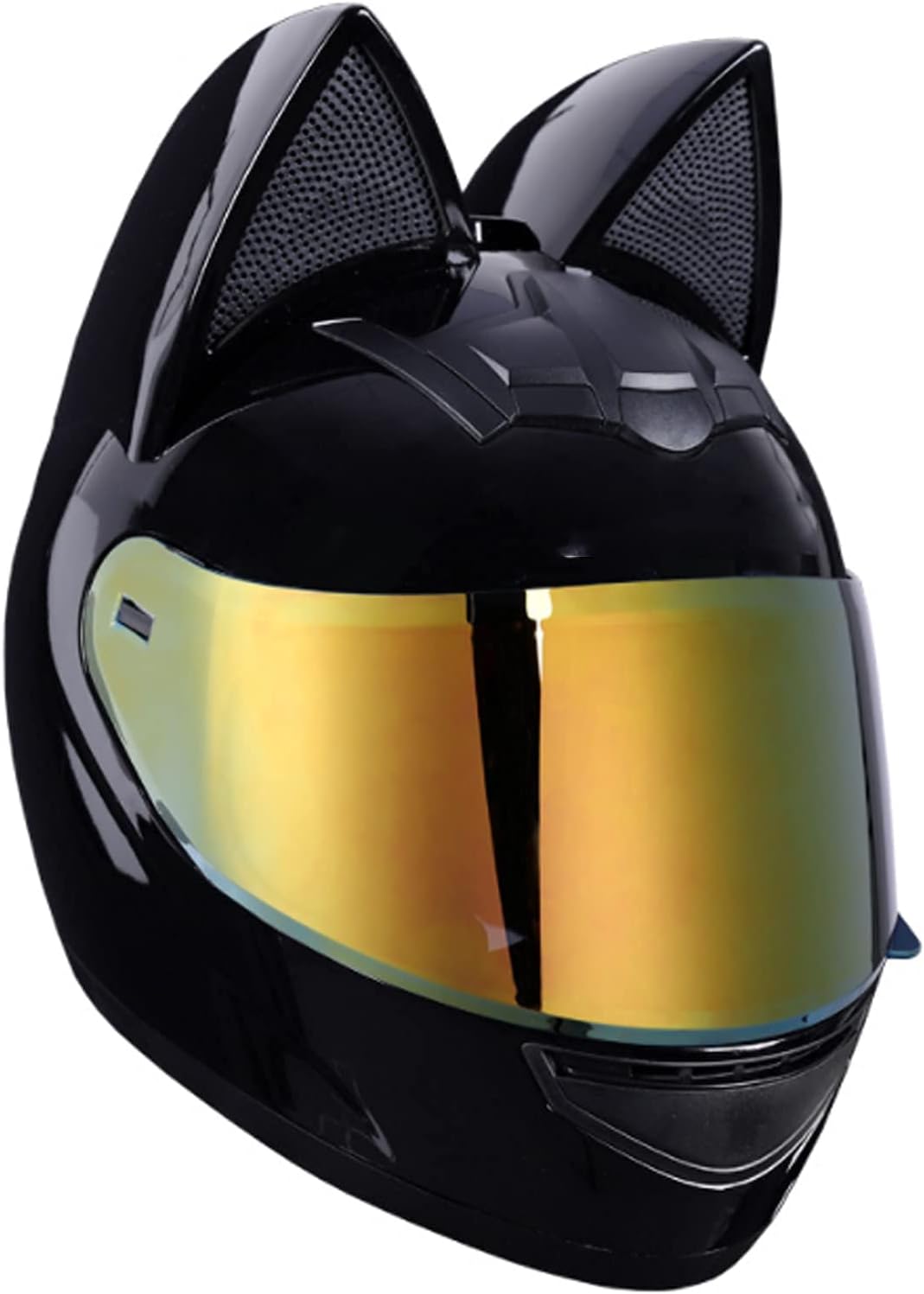 Personalized Motorcycle Cat Ears Helmet - Adult Modular Full Face for Men and Women, Cool Street Electric Scooter Motocross, All Season Locomotive, DOT Certified
