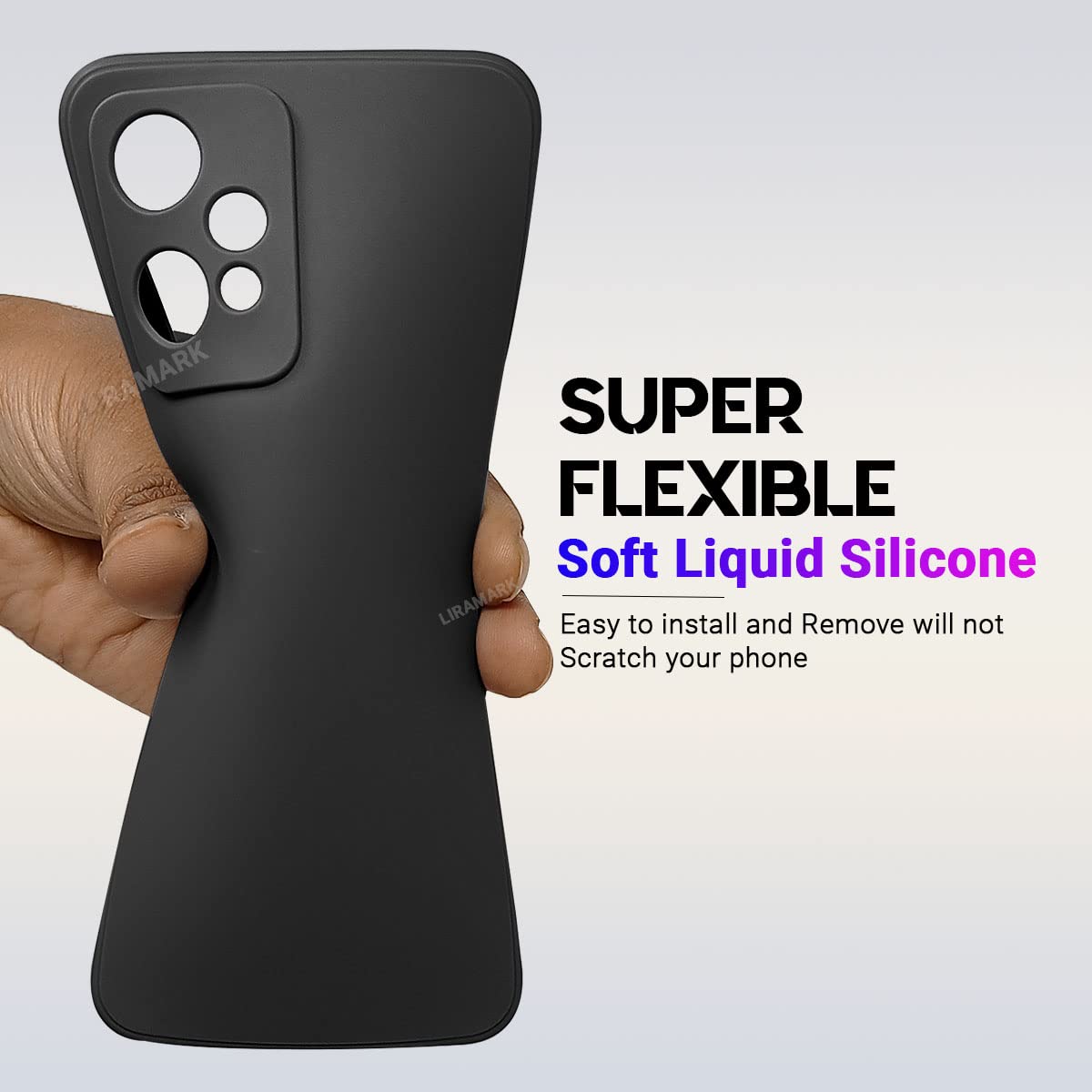 LIRAMARK Silicone Soft Back Cover Case for OnePlus Nord CE 2 Lite 5G / 1+Nord CE 2 Lite 5G (Silicone Black) 23 61Ady i1IJL. SL1200