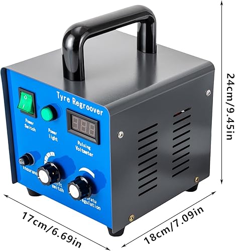 Miniatura 3 de Herramienta de ranurado de neumáticos de 110 V 450 W, cortador de fresadora de neumáticos de hierro con 20 cuchillas, temperatura de calentamiento
