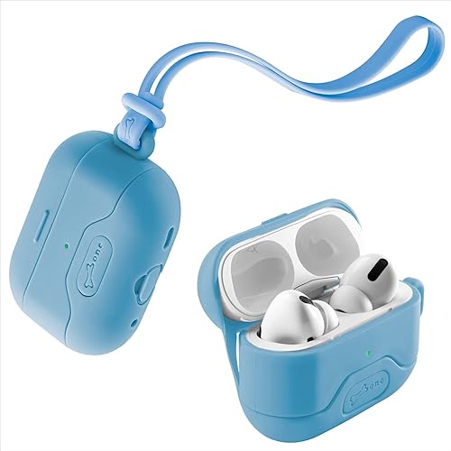 Bone Funda para AirPods Pro 2 con correa de mano, soporta carga MagSafe, accesorios de material de silicona de alta calidad de protección completa