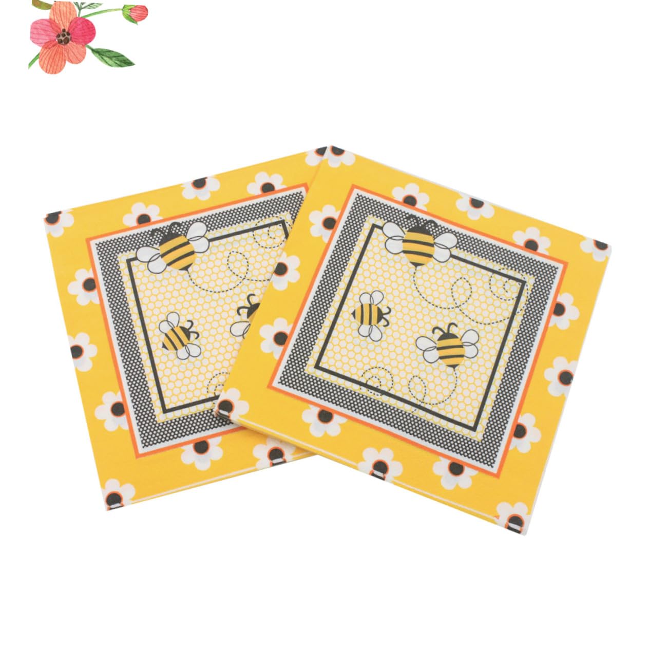 Papierservietten mit Bienenmotiv Stoff für Hochzeiten