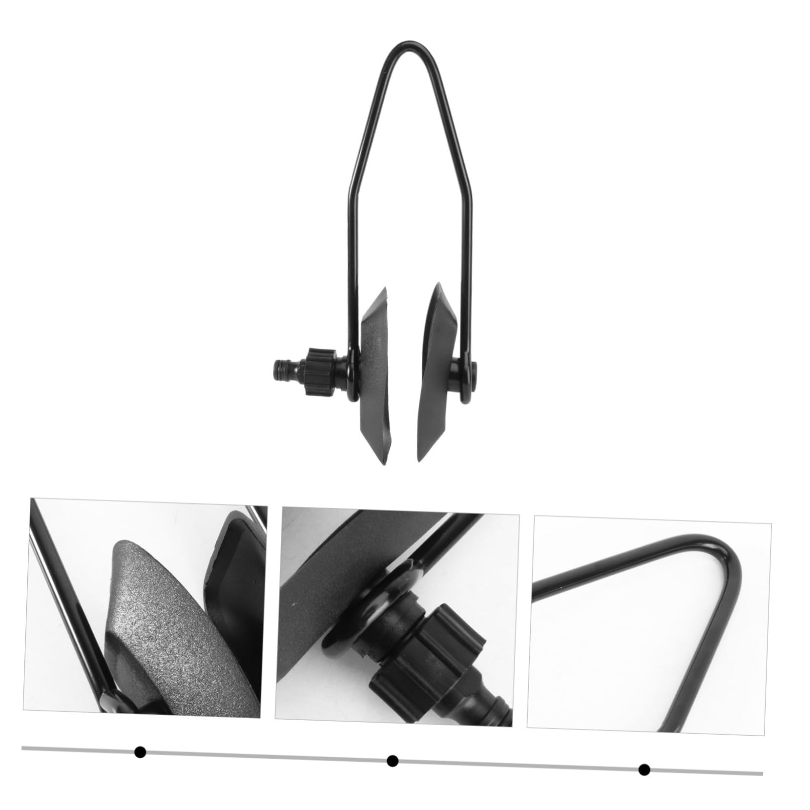 VICASKY Support de Rinçage Moteur Bateau Cadre Acier Ressort Noir Connexion Rapide pour Tuyau Arrosage Jardin Nettoyage Moteur Hors Bord et Yacht
