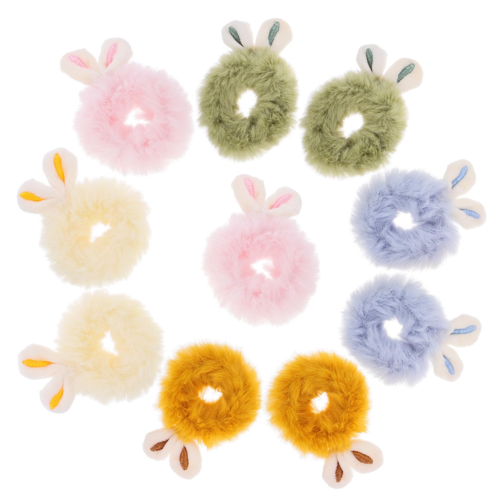Healeved 50piezas Gomillas De Pelo De Peluche Para Niñas Pack De Scrunchies Suaves Accesorios De Cabello Fáciles De Usar y Combinables Para Estilos Elegantes