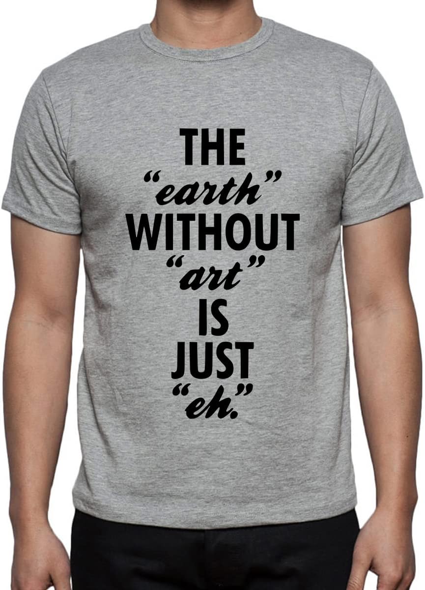 Caseria Men's Round Neck Cotton Half Sleeved T-Shirt with Printed Graphics - The Earth Without Art