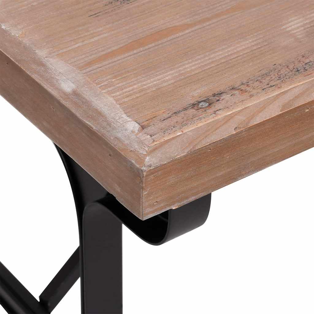 vidaXL Mesa de Comedor Mostrador Restaurante Terraza Cocina Bistró Cafetería Resistencia a Humedad Rectangular Madera Maciza de Abeto y Hierro