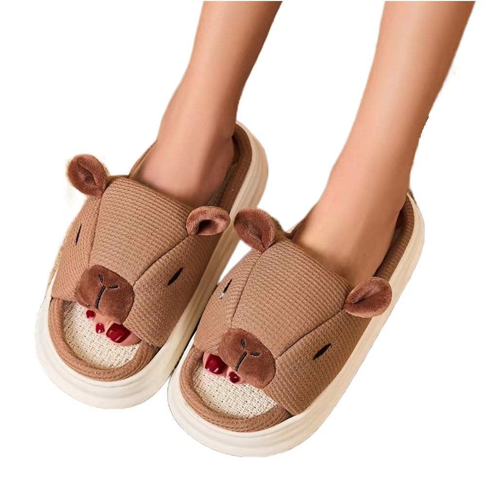 Pantoufles capybara d'intérieur d'extérieur chaudes pour femme homme