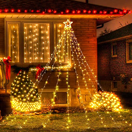 Luci per Albero di Natale Esterno,350 LEDs Catena