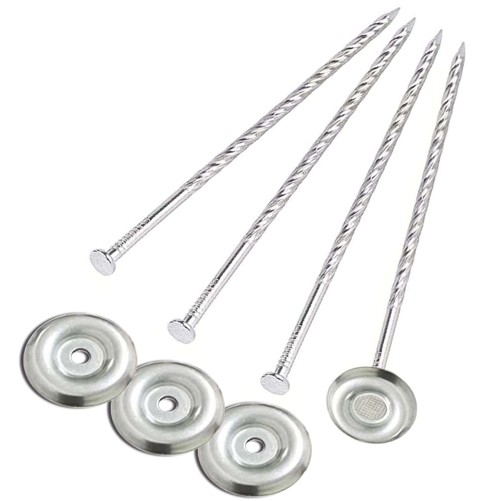 Uitose 4 Count Outdoor Rv Rug Stakes, Stainless Steel Spiral Patio Mats Stakes, Used for Fixing Rugs, Tents, Tarps, and RV Mats,Rv Camping Accessories