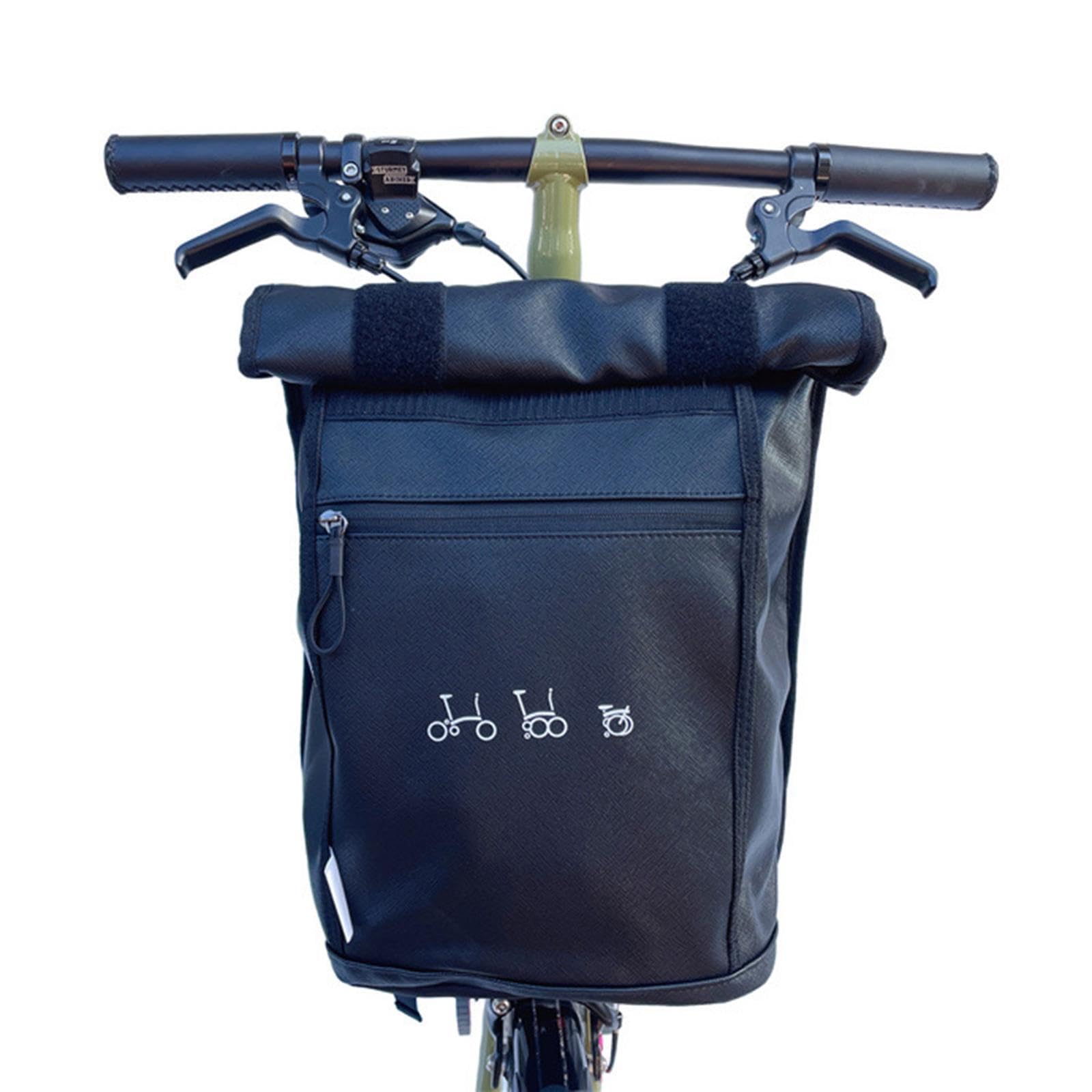 Cesta delantera plegable para bicicleta, elegante y desmontable, ideal para mochilas de bicicleta y almacenamiento de accesorios de ciclismo al aire libre, con funda