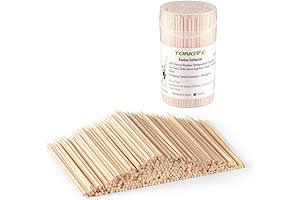 3-Pack 340 Piece Wooden Toothpicks (3.5 Inch Bamboo Ornate)