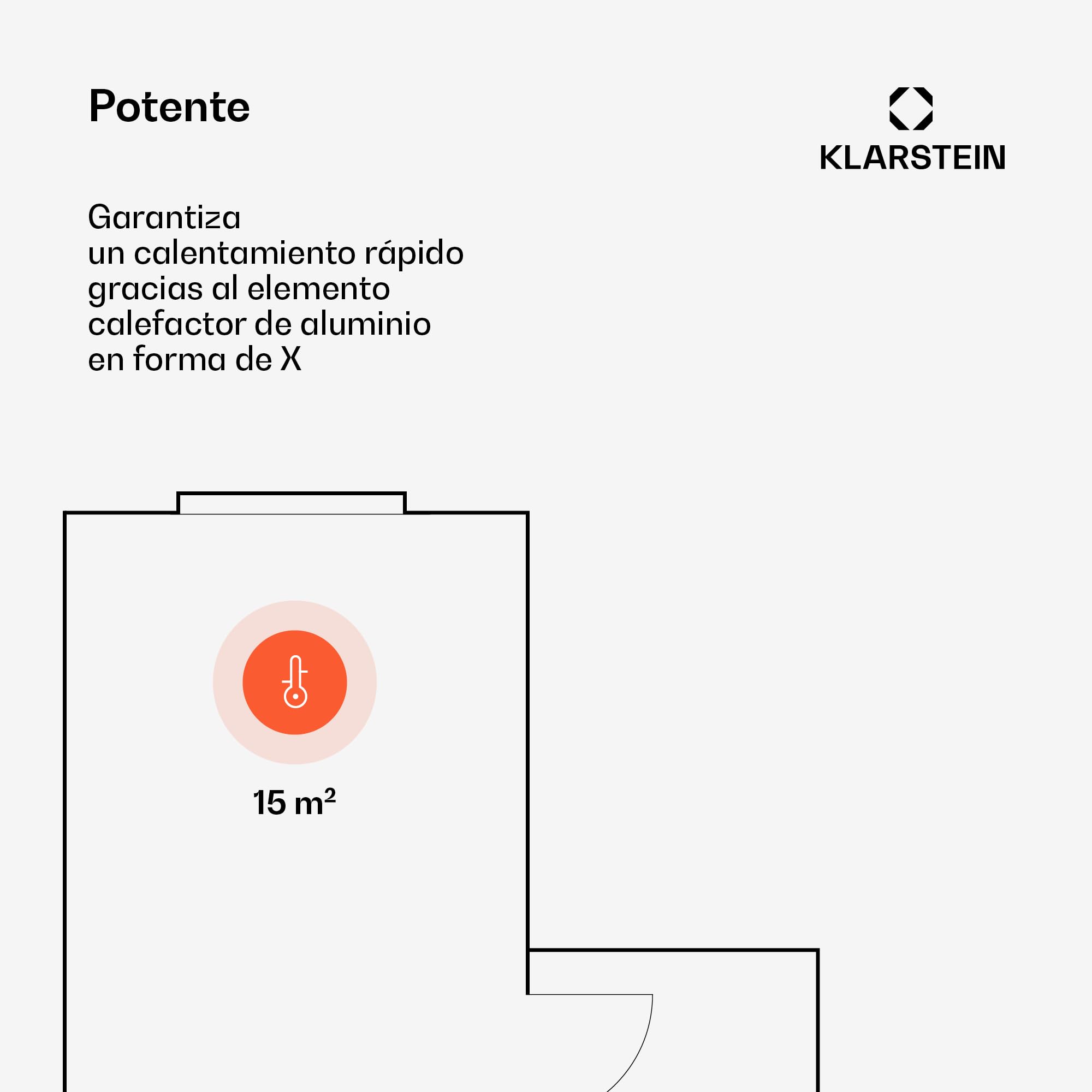 Klarstein Radiador Electrico Bajo Consumo, Estufa Montaje para Pared y de Pie, Protección Sobrecalentamiento y Termostato, Radiadores Bajo Consumo Electricos, Caleffación 1500W sin Emisiones