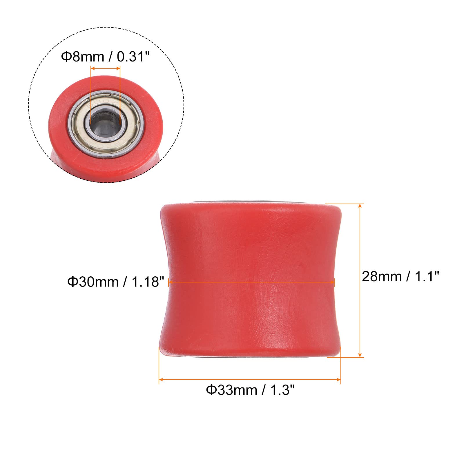 Windance 2Pcs 8mm Chain Tensioner Guide Wheel ... - Shein - View #4