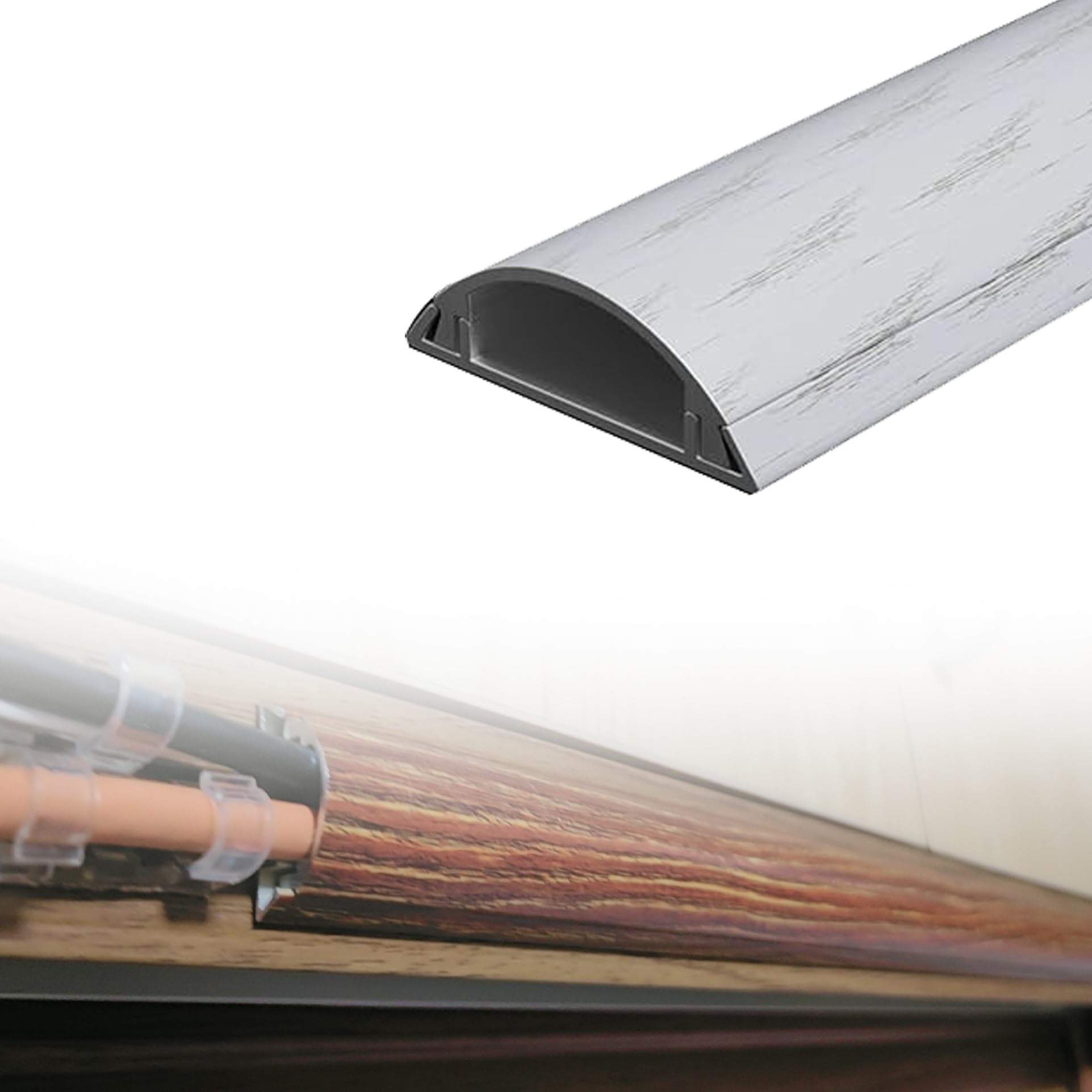 calpestabile passacavi Copertura Autoadesiva Per Scanalatura Di Gestione, Coperchio Per Canalina Portacavi In ​​lega Di Alluminio, Larghezza 30, 40, 50 Mm,(D,L W H 120cm x 50mm x 14mm)