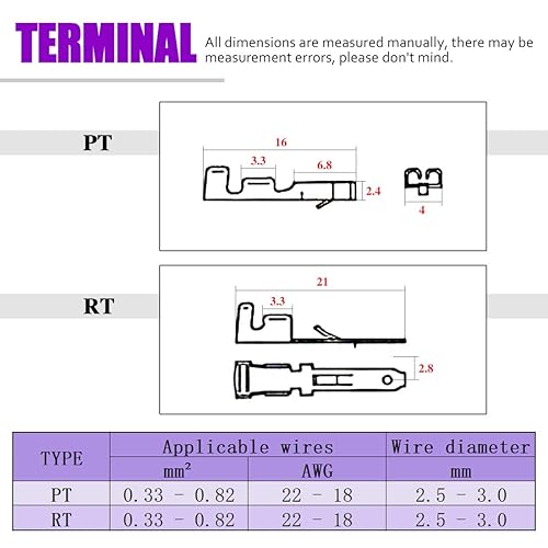 Miniatura 3 de Swpeet Kit de conectores de cable eléctrico automotriz de 0.110 in, 0.110 in, 0.110 in, 2, 3, 4, 6, 9 pines, conectores de cable eléctrico