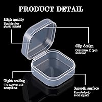 Vista 3 de Soaoo 300 recipientes pequeños de almacenamiento de cuentas de plástico para organizar con tapa con bisagras, caja de suministro transparente